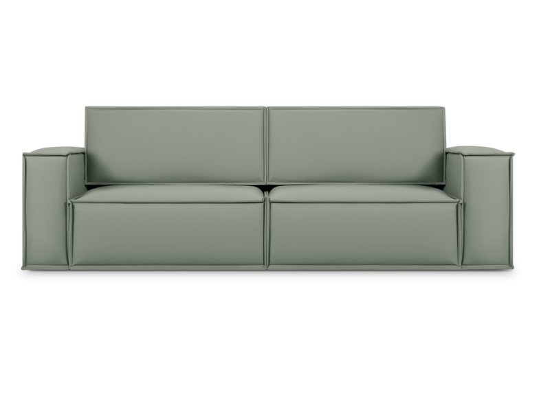 Диван прямой Эби в экокоже оливкового цвета
