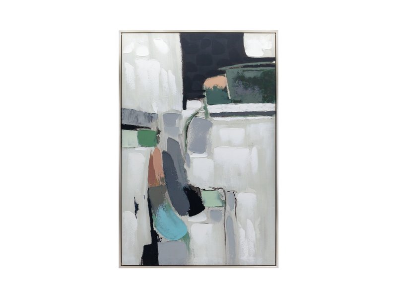 Абстрактная картина серая 80x120 см для интерьера
