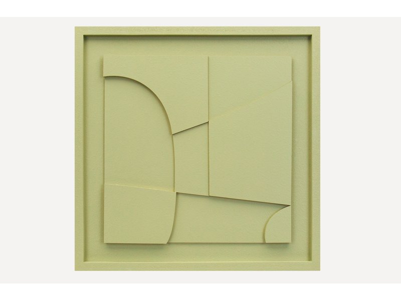 Картина с рельефом оливкового цвета 50x50 см