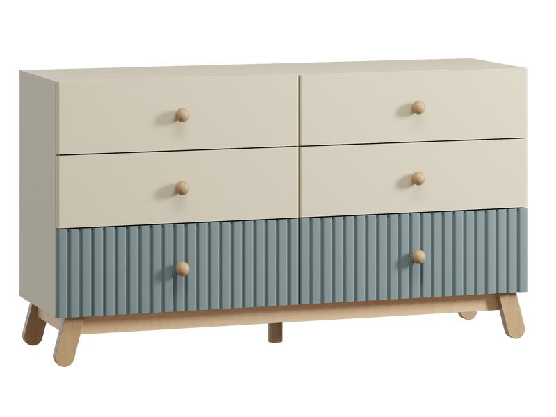 Комод Финни 155x86 серо-зеленый для детской комнаты