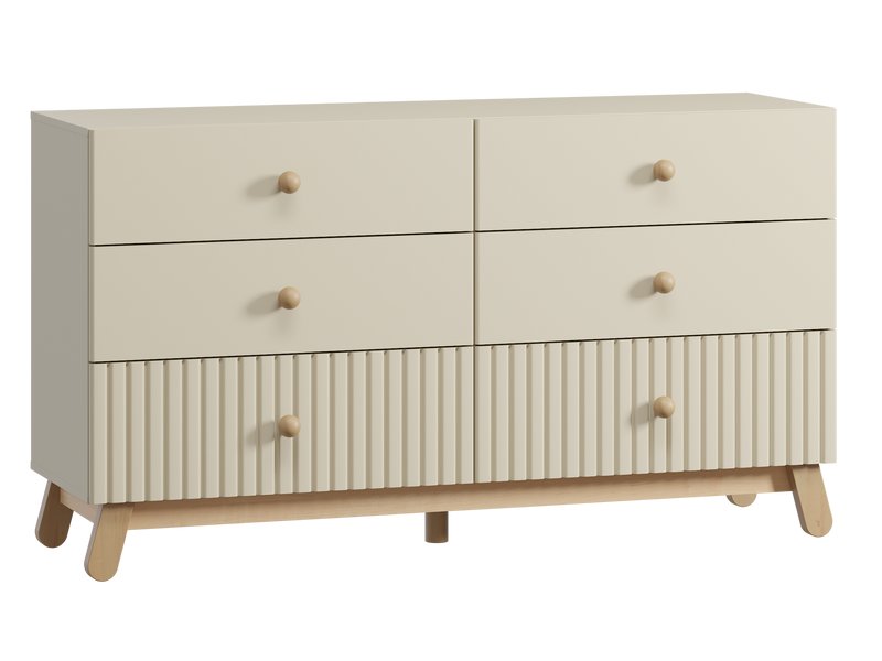 Комод Финни 155x86 светло-бежевый для детской