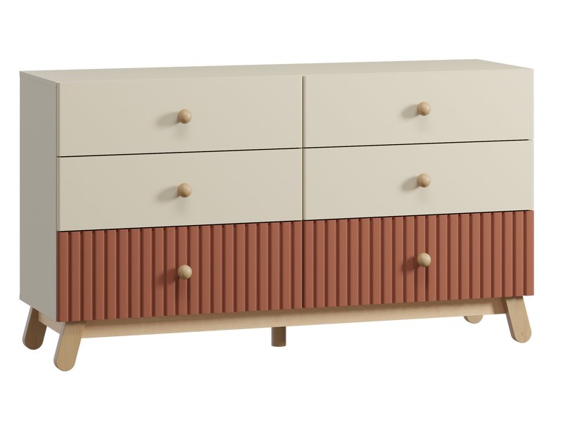 Комод Финни 155x86 терракотовый для детской комнаты