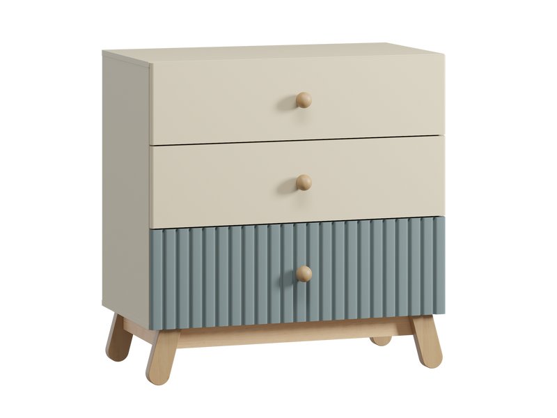 Комод Финни 85x86 серо-зеленый для детской комнаты