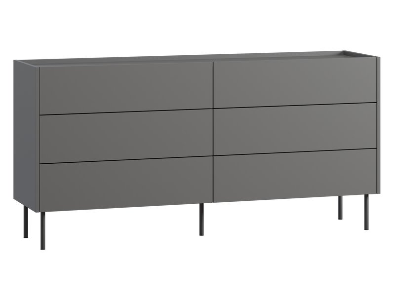 Комод Дигарс 163x81 графитовый: стильное хранилище