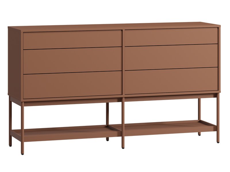 Комод Изи 158x91 Терракотовый с открытым хранением
