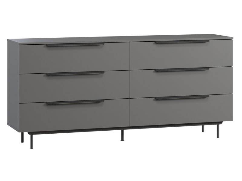 Комод Квелен 192x89 Графитовый — практичное хранилище