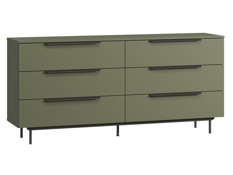 Комод Квелен 192x89 оливковый — вместительный шкаф