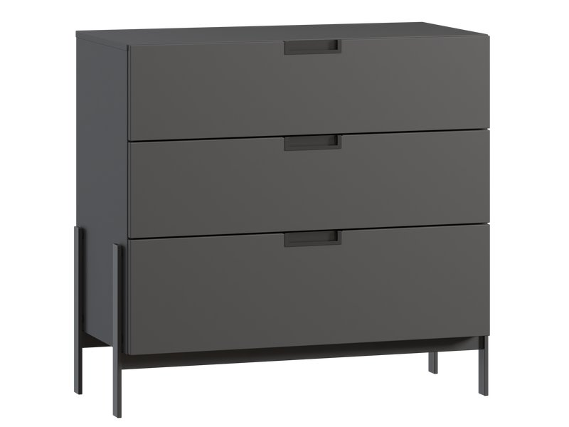 Комод Лигес 93x87 графитовый — стильное хранилище
