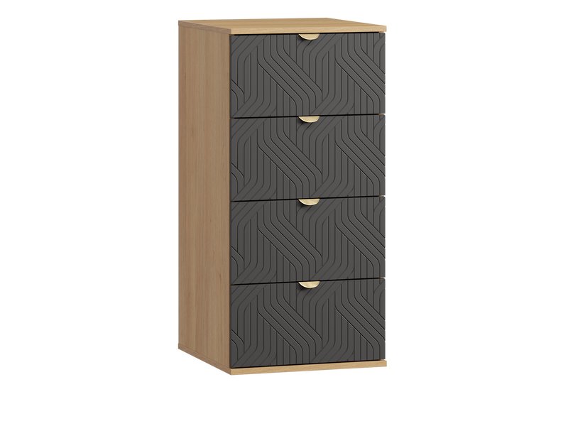 Комод Монблан Косы Графитовый 47x99 см