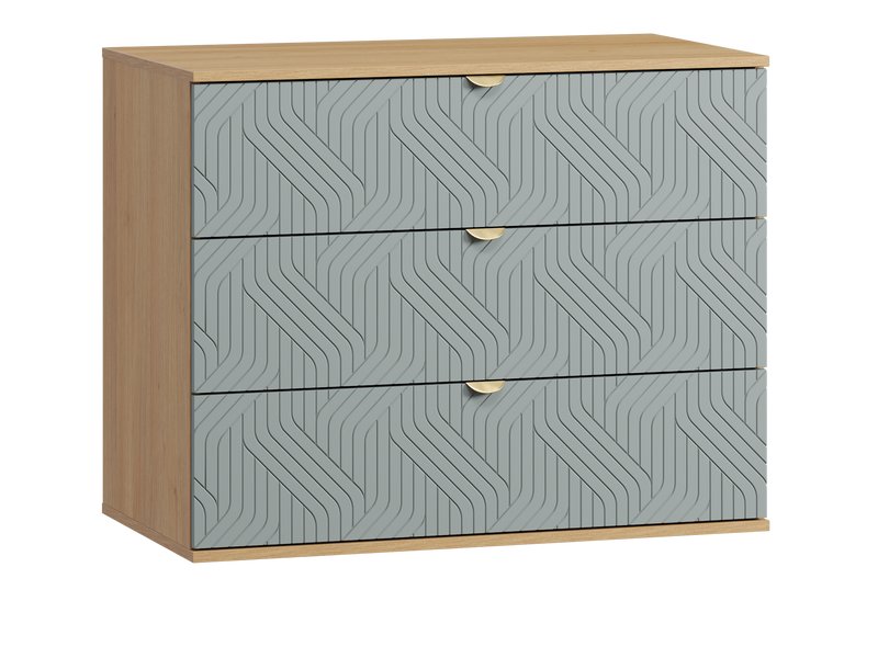 Комод Монблан 93x76 Косы Мятный – стильное хранилище