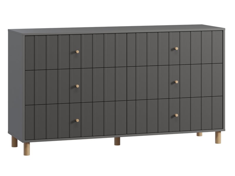 Комод Моррис 163x90 Графитовый — стильное хранилище