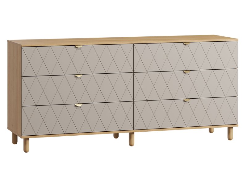 Комод Теджонс 185x85 Ромб Латте с фрезеровкой