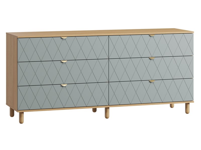 Комод Теджонс 185x85 Ромб Мятный с фрезеровкой