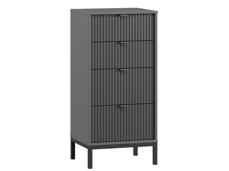 Комод Трейвис 48x102 Графитовый – узкий и вместительный