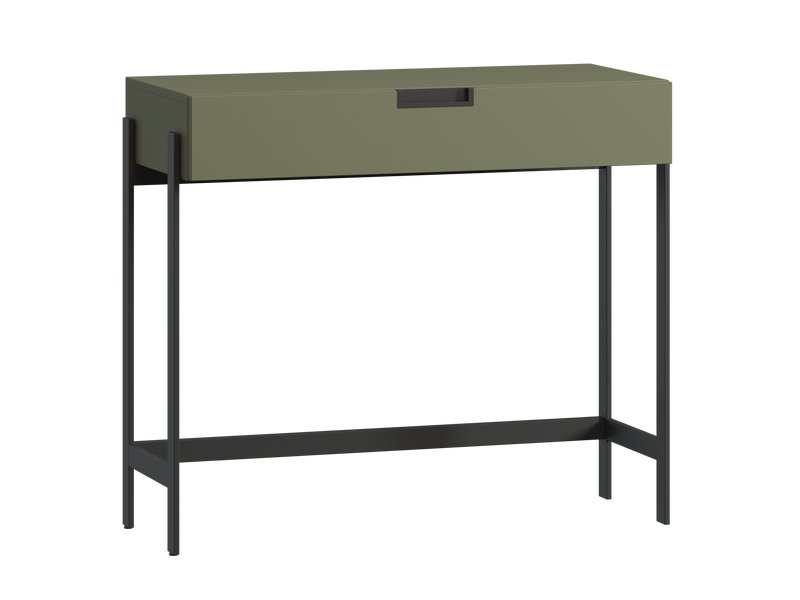 Консоль Лигес 93x40 оливковый с чёрными ножками