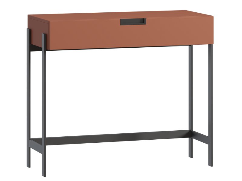 Консоль Лигес 93x40 терракотовый и чёрный