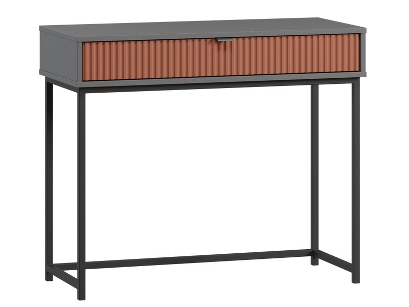 Консоль Трейвис 92x40 терракотовый с черными ножками