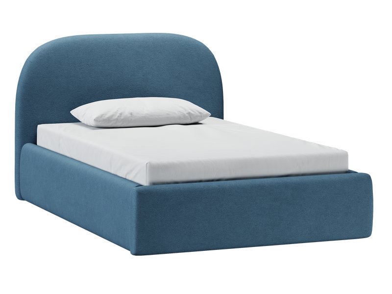 Кровать Кевия 120 Шенилл Синий