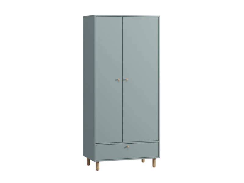 Распашной шкаф Дикинс 2-85x190 Серо-зеленый