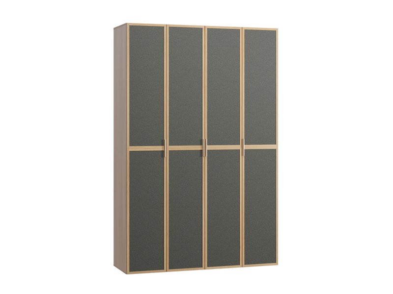 Распашной шкаф Флавир 4-160x250 Рогожка Графитовый