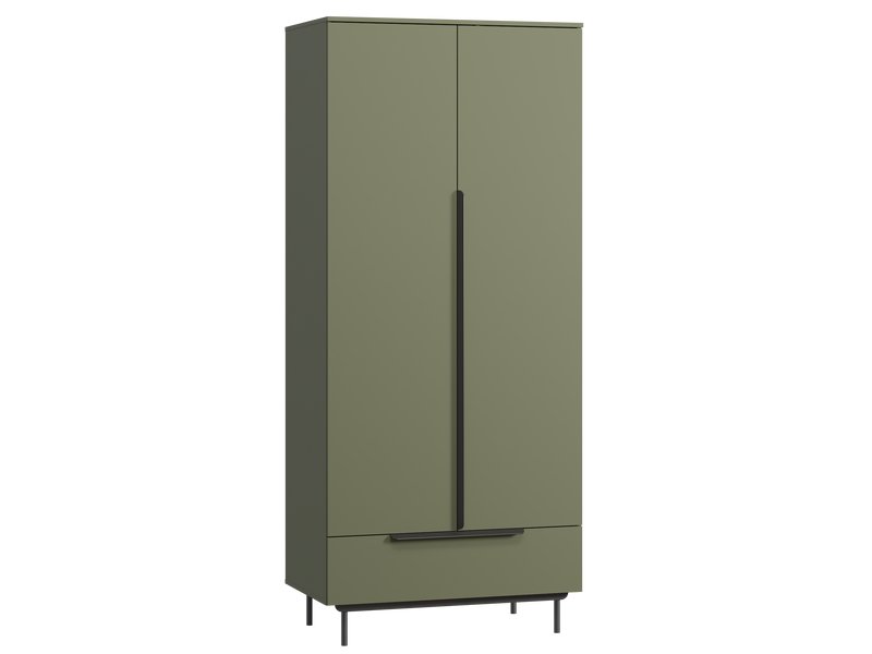 Распашной шкаф Квелен 2-96x220 Оливковый — вместительный и стильный
