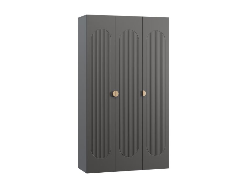 Распашной шкаф Луми 3-136x242 Графитовый