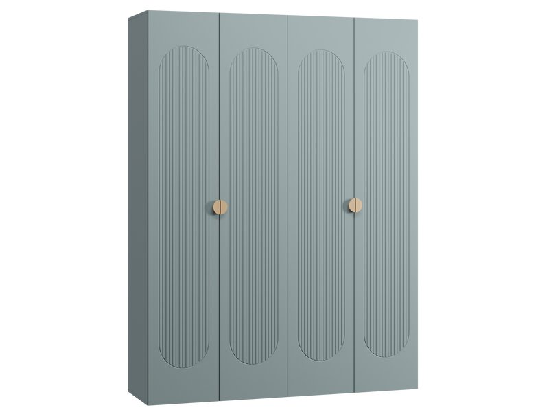 Распашной шкаф Луми 4-181x242 Серо-зеленый