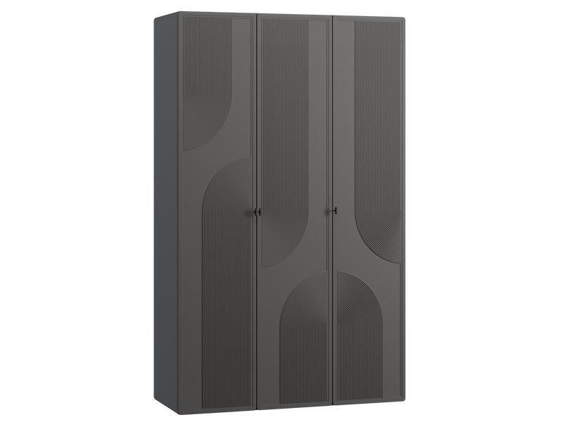 Распашной шкаф Монсон 3-135x222 Графитовый