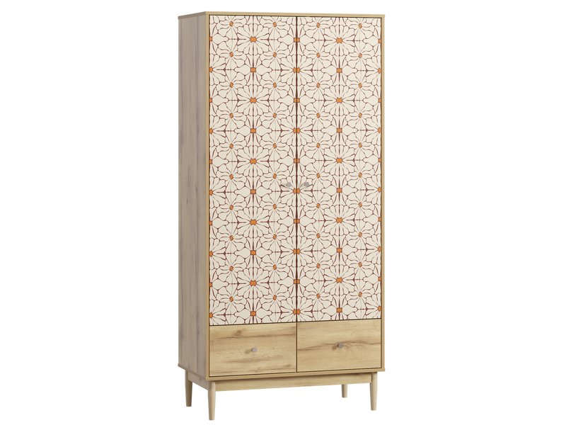 Распашной шкаф Тайрон 2-95x200 Флори — весенняя коллекция