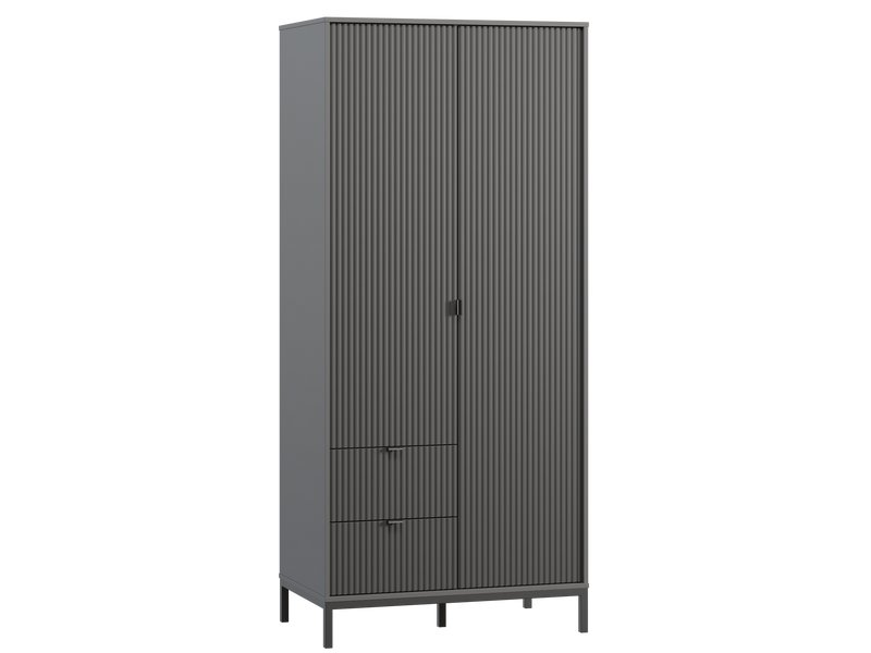 Распашной шкаф Трейвис 2-93x205 Графитовый