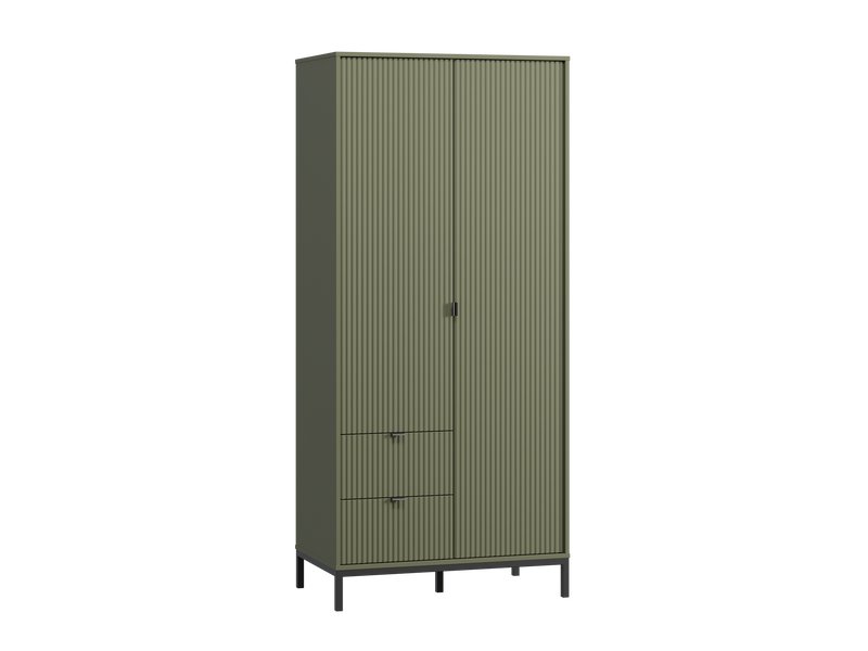 Распашной шкаф Трейвис 2-93x205 Оливковый