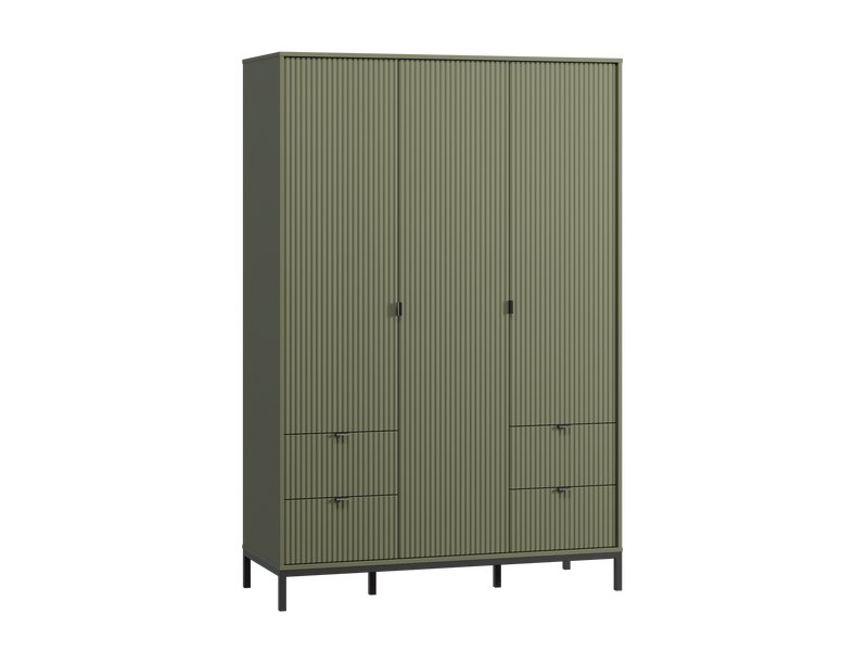 Распашной шкаф Трейвис 3-137x205 Оливковый