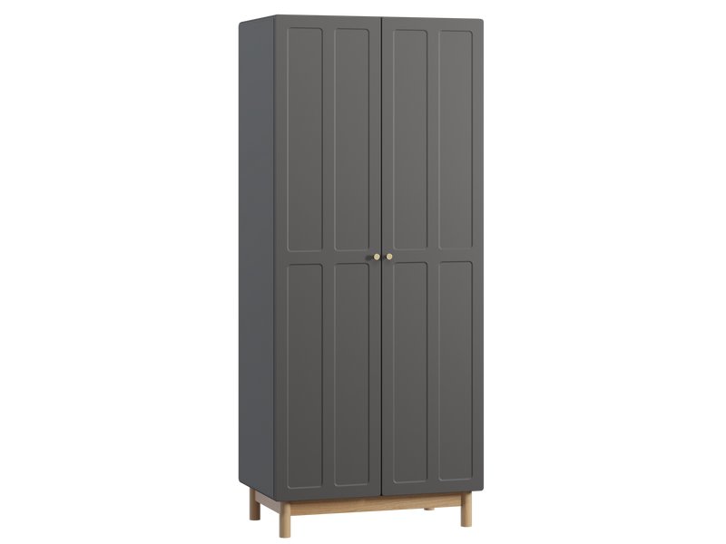 Распашной шкаф Виклу 2-90x210 Графитовый