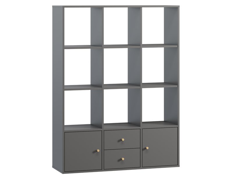 Стеллаж Кейн 2-112x149 Графитовый