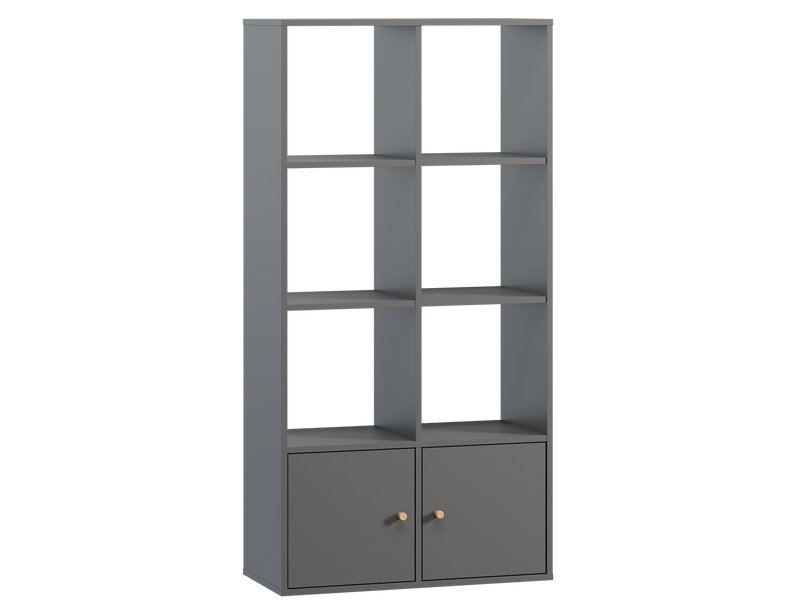 Стеллаж Кейн 2-75x149 Графитовый
