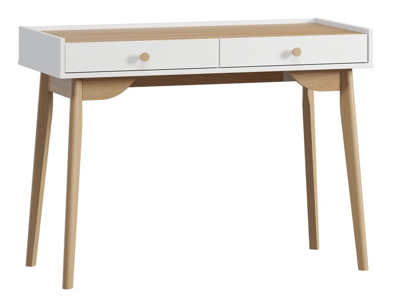 Стол Торвалль-4 110x50 Белый/Натуральный