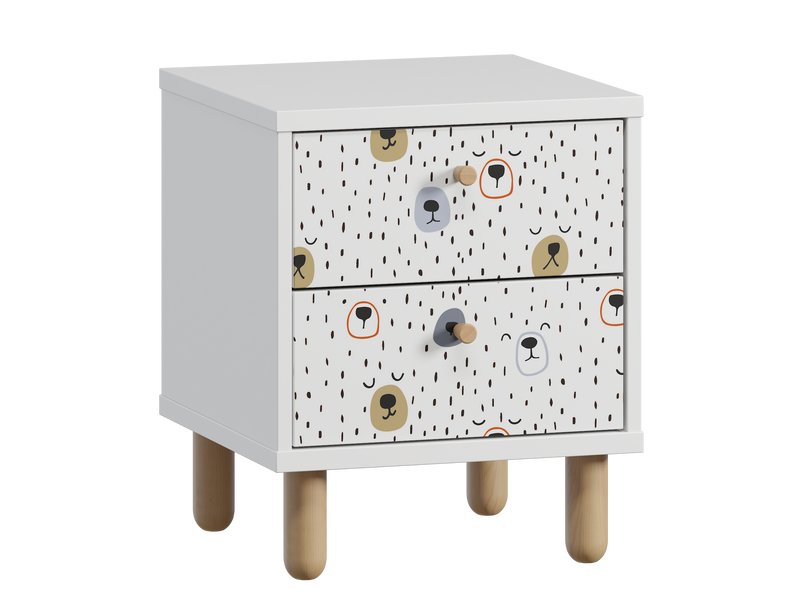 Тумба детская Трикси 41x49 с рисунком Мишки