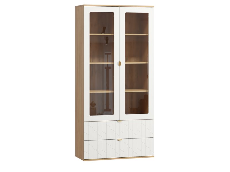 Витрина Монблан 2-93x195 Грань Белый