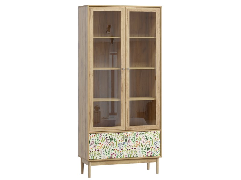 Витрина Тайрон 2-92x200 Сальвия