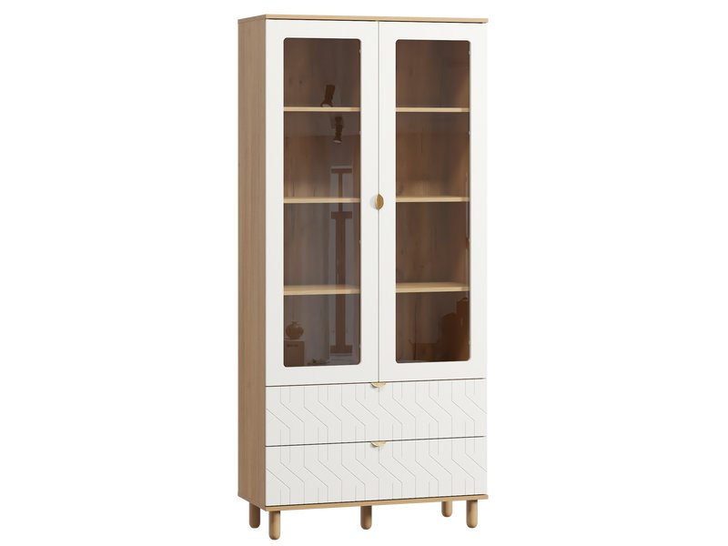 Витрина Теджонс 2-93x204 Деко Белый