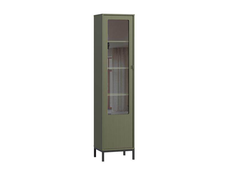 Витрина Трейвис 1-48x205 Оливковый